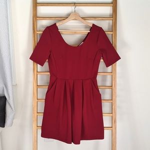 Lush Empire Waist Dress W/Pockets
